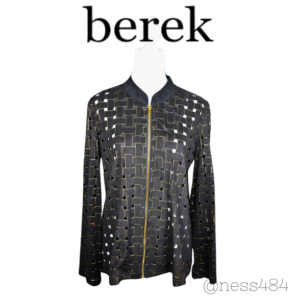 Berek Jackets & Blazers - Women's Berek Jacket, Size M, Black and Gold NWOT